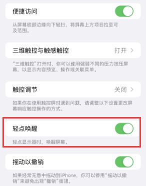 东安苹果授权维修站分享iPhone轻点无法唤醒怎么办 